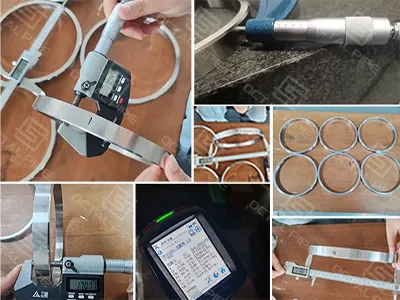 Terminé-Vérification ponctuelle du produit : anneaux en acier inoxydable aust...