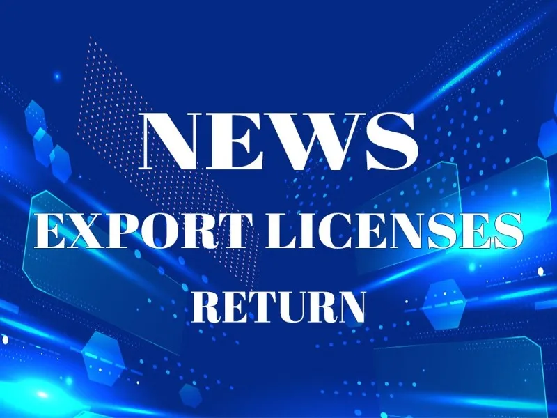 After Export Licenses Return After Export Licenses Return